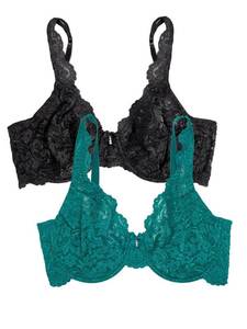 lot 10164 image: Smart & Sexy Womens Signature Lace Unlined Underwire Bra, Available in Single and 2 Count size 38d