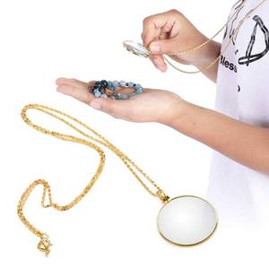 lot 10176 image: Pwshymi Eye Monocle,2 Colors 5X Magnifier Monocle Lens Magnifying Pend Glass Kids NecklaceGlass Loupe(Gold) Small Gift Monocle for Eye b016llvo7e