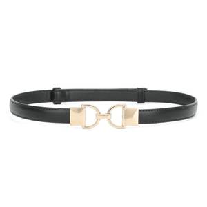 lot 10178 image: HOTWILL Women Skinny Belts for Dress Thin Waist Belt with Gold Buckle Adjustable Slim Belts 0.78 Width Black Large