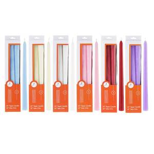 lot 10194 image: Mega Candles Unscented 10 Taper Candles - Assorted Pastel Spring Easter, Set of 18 Tapers