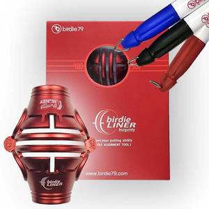 lot 10197 image: BIRDIE79 Premium Quality360-Degree180-Degree Combined Birdie Liner Drawing Alignment Tool Kit- 360-Degree Triple 3-Line Golf Ball Marker with Gift Box Including 3 Marker Pens-Patent Pending.