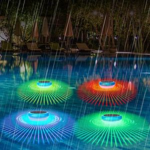 lot 10215 image: Solar Floating LED Pool Lights with RGB Color Changing Waterproof Solar pood Lights for Swimming Pool at Night,Outdoor LED Pool Lights That Float for Pool,Hot Tub,Spa,Pond,Garden (4PCS)