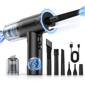 lot 10216 image: KOPIDOE Compressed Air Duster, 100000RPM Handheld Car VacuumAir Blower& Pump, 3 Gear Adjustable Electric Air DusterCar Vacuum Cleaner, Keyboard Duster with LED Light-10 Kits Air Blower for Computer