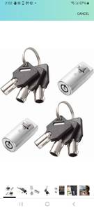 lot 10239 image: 2 Pack High Security Vending Machine Lock and Key (Keyed Different), Soda Machine Lock for Coke Machine, Pepsi Machine, Snack Machine, Candy Machine