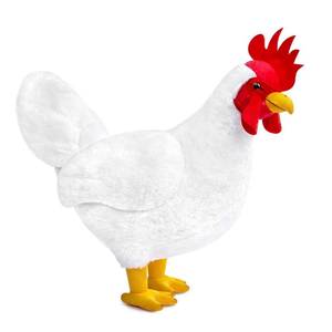 lot 10268 image: ZHONGXIN MADE White Chicken Plush - Soft Realistic 14� White Chicken Rooster Stuffed Animals, Cute Toys Real Plushie Toy Home Decoration, Unique Plush Gift Collection for Kids