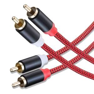 lot 10285 image: RCA Cable 3Ft,2Rca Male to 2-Rca Male Audio Stereo Subwoofer Cable Hi-Fi Sound Nylon-Braided Auxiliary Audio Cord for Home Theater, HDTV, Amplifiers, Hi-Fi Systems,Speakers and etc(3Ft1M)