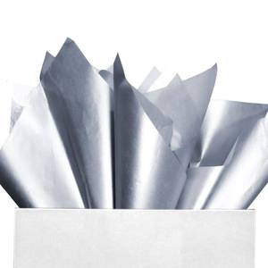 lot 10287 image: Silver Tissue Paper for Packaging - Undemouc 105 Sheets of Silver Wrapping Tissue Paper Bulk for DIY Artworks Flower Decoration (12 x 20 Inch)