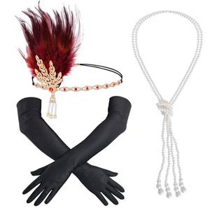 lot 10291 image: choyaxo 1920s Flapper Headpiece Set Roaring 20s Headpiece Great Gatsby Headpiece for Women