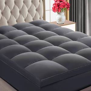 lot 10297 image: CHOKIT Premium 2100 Series Mattress Topper King Extra Thick Cooling Mattress Pad Cover, 400TC Plush Pillow Top for Back Pain, Soft Breathable 5D Snow Down Alternative Fill with 8-21 Deep - Retail $76.71
