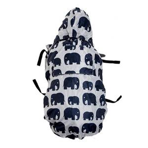 lot 10302 image: Bundlebean - Fleece-Lined Babywearing Cover - All-Weather - Gray Elephant