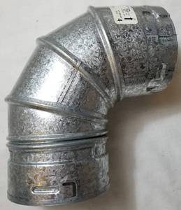 lot 10305 image: Metal-Fab 90 Degree Gas Vent Adjustable Elbow - 4 Inch