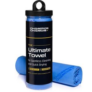 lot 10310 image: Premium UltraAbsorb Drying Shammy Cloth for Cars, Boats - 26x17 - Super Soft, Scratch Free, Lint Free Car Drying Chamois Towel - Blue