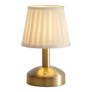 lot 10355 image: KDG Modern Cordless Small Table Lamp, Portable LED Fabric Shade Desk Lamps, 5000mAh Rechargeable Battery Operated Lighting for Bedroom, Bedside, Bar, Living Room, Dining Room, Night Light(Gold)
