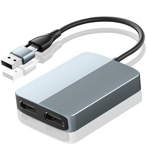 lot 10368 image: Weton USB CUSB A 3.0 to Dual HDMI Adapter, USB to HDMI Splitter for Dual Monitors Extended Display Adapter for Windows Mac OS, 1080p60Hz Universal Video Graphics Adapter, WT-HD52