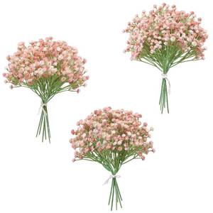 lot 10371 image: Floroom 18pcs Artificial Babys Breath Gypsophila Greenery Sprays, Real Touch Pink Fake Flowers for Wedding Bouquets Centerpieces Floral Arrangements and Decorations