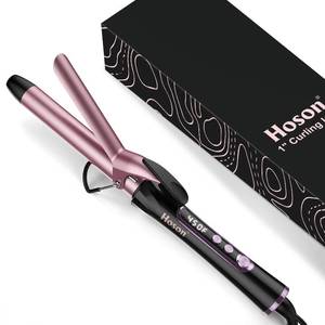 lot 10375 image: 1 Inch Curling Iron, Dual Voltage Hair Curling Iron Heat up to 450°F, Professiona Curling Wand Ceramic Tourmaline(Rose Gold)
