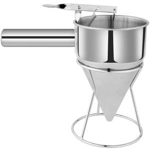 lot 10493 image: EgieMr Stainless Steel Pancake Batter Dispenser Funnels with Stand Great for Cupcakes, Takoyaki or Any Baked Goods