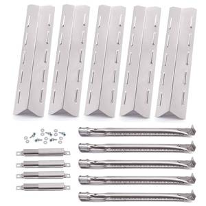 lot 10520 image: Hiorucet Grill Replacement Parts for Kenmore 5 Burner 146.47468610, 146.23680310, 146.47469610, Kenmore 4 Burner 146.34611410, 146.34611411, Stainless Steel Heat Plate, Pipe Burner, Carryover Tube.