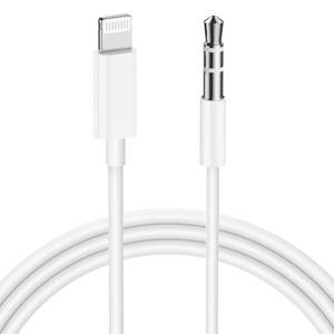 lot 10532 image: iSkey Apple MFi Certified Aux Cord for iPhone, 3.5mm Aux Cable for Car Compatible with iPhone 14 13 12 11 XS XR X 8 7 6 iPad iPod for Car Home Stereo, Speaker, Headphone, Support All iOS Version