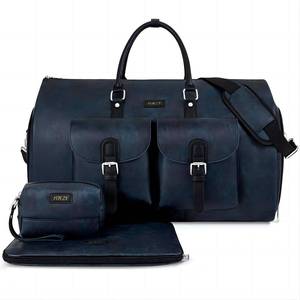 lot 10534 image: Garment Bag for Travel, Convertible Carry on Garment Duffel Bag for Men 3Pcs Weekender Bag 2 in 1 Hanging Suitcase Suit Bag