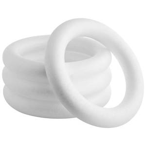 lot 10575 image: Bright Creations 4 Pack Foam Wreath Forms, 10 Inch Rings for Crafts, DIY Projects, Holiday Decor (White)