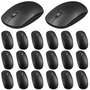 lot 10594 image: Hoteam 20 Pack Wireless Mouse for Laptop Portable Slim Wireless Computer Mouse 1000 DPI Wireless Optical Mouse Wireless Mouse Bulk Compatible with PC, Computer, Laptop, Black (Black)