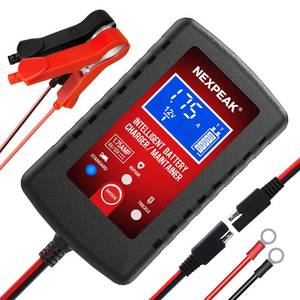 lot 10596 image: 1.75-Amp Car Battery Charger, 6V and 12V Smart Fully Automatic Battery Charger Maintainer, Trickle Charger, Battery Desulfator for Car, Lawn Mower, Motorcycle, Boat, Marine Lead Acid Batteries