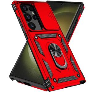 lot 10626 image: SunStory for Samsung Galaxy S24 Ultra Case with Kickstand and Slide Camera Cover  Military-Grade  Full Body Drop Tested Protective Cover (Red, Galaxy S24 Ultra 6.8�)