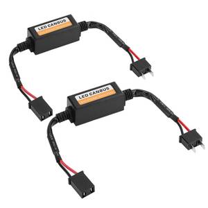 lot 10629 image: Anti Flicker Harness, H7 LED Canbus Error Canceller Headlight Resistor Decoder Adapter, 2PCS Anti Flicker