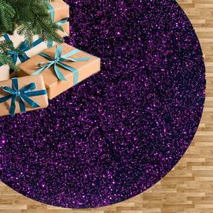 lot 10630 image: Purple Tree Skirts Christmas 21 Inch Sequin Glitter Tree Skirts Velvet Fabric Decoration Sequence Sequin Shiny Tree Cover Mat Polyester Glittery Pencil Tree Skirt for Festival Holiday Party Decor