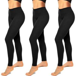 lot 10640 image: High Waisted Leggings for Women-Womens Black Seamless Workout Leggings Running Tummy Control Yoga Pants(S-M)