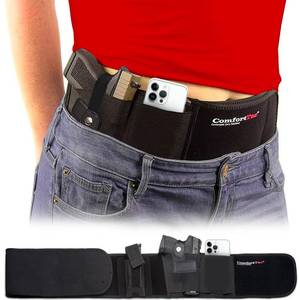 lot 10645 image: Belly Band Holster for Men and Women - Gun Holster by ComfortTac, Fits Smith and Wesson, Shield, Glock 19, 17, 42, 43, P238, Ruger LCP, and Similar Guns for Most Pistols and Revolvers