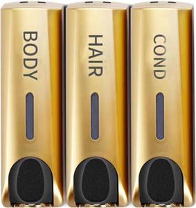 lot 10673 image: 3 in 1 Shower Soap Dispenser, Drill Free Shampoo and Conditioner Dispenser, Shampoo Dispenser Wall Mount, Shower & Shampoo Pump for Hotel, Home, Shopping Mall