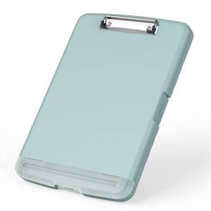 lot 10677 image: Rimilak Plastic Clipboard with Storage, High Capacity Nursing Clipboards with Pen Holder, Slim Clipboard Storage Box with Heavy Duty Clips, Clipboard Folder Side-Opening, Dark Green