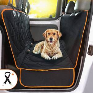 lot 10704 image: Dog Car Seat Cover for Back Seat for XL Cars, SUVs & Trucks - Durable Car Cover Protector for Dogs, Nonslip Backseat Dog Hammock, Waterproof Scratchproof Protection Against Dirt, Pet Fur wSide Flaps