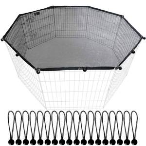lot 10717 image: Universal Octagonal Dog Playpen Top Cover, Provide Shade and Security for Pets Outdoor and Indoor, Fits All 24 Wide 8 Panel Pet Exercise Pen (8x24 W Cover, Mesh)