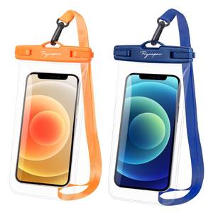 lot 10723 image: Rynapac Waterproof Phone Pouch Bag - 7.5in Water Proof Cell Phone Case for Beach Travel Must Haves, Waterproof Phone Holder with Lanyard for iPhone 15 Pro Max Galaxy S23 Pixel 7a, Cruise Essentials