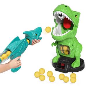 lot 10735 image: BABY HOME Babyhome Movable Dinosaur Shooting Toys for Kids 3 4 5 6 7 Years, Tyrannosaurus Target with Water Mist Spray and Pterosaur Air Pump Foam Blaster(Green)
