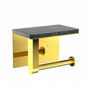 lot 10736 image: VITABONA Marble Wall Toilet Paper Holder with Shelf, Matte Black Toilet Paper Holder Wall Mount, Toilet Tissue Holder for Bathroom, White Toilet Paper Holder Black Matte, Paper Toilet Holder,Tp Holder