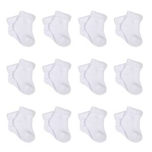 lot 10763 image: Gerber Unisex Baby 12-Pair Sock Bundle white 0-3 Months
