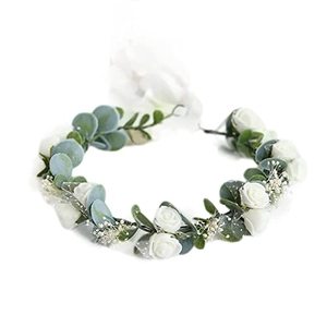 lot 10793 image: FIDDY898 Flower Crown Floral Wreath Headband Floral Crown Wedding Festivals Photo Props Headpiece F01