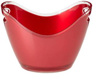 lot 10796 image: Prodyne Vino Gondola Wine Bucket, Red, 2 Bottle