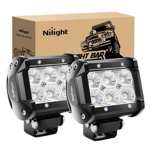 lot 10816 image: Nilight Led Pods 2Pcs 18W 1260LM Flood Led Off Road Lights Super Bright Driving Fog Boat Lights Led Work Light Bar for Trucks Pickup Golf Cart SUV ATV UTV 4x4 Van Camper,2 Years Warranty