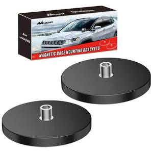 lot 10827 image: Nilight 2PCS Magnetic Base LED Light Bar Mounting Brackets, Powerful Sucker Holder for Bottom-Mounted Offroad LED Work Light Mounting on Hood, 2 Years Warranty