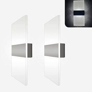 lot 10854 image: GRETMIX Touch Control Wall Lamp, 2 PCS LED Wall Sconce Touch, Rechargeable USB Battery Powered LED Wall Sconce Bedside Lamp. (Touch Switch-White)
