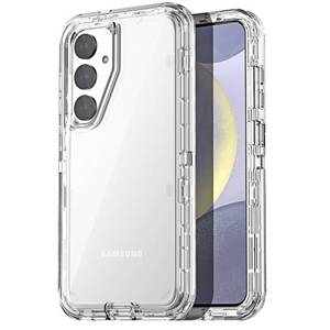 lot 10870 image: AICase for Samsung Galaxy S24 Plus Case Clear 5G,Heavy Duty Durable 3-Layer Not YellowingMilitary Grade Drop Protection ShockproofDropProof Protective Cover for Samsung Galaxy S24 6.6 5G