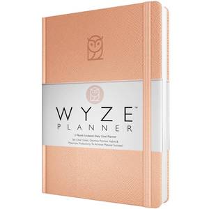 lot 10875 image: Wyze Planner - Goal Planner for 3 Months. Increase Productivity and Achieve Personal and Business Goals. Undated Daily, Weekly and Monthly Journal Organizer with Calendar (Rose Gold)