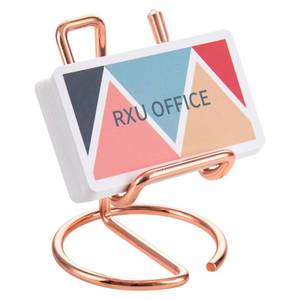 lot 10889 image: Business Card Holder for Desk,Cute Metal Rose Gold Desktop Business Card holder Display for Men & Women