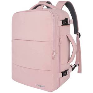lot 10890 image: Taygeer Travel Backpack for Women, Carry On Backpack with USB Charging Port & Shoe Pouch, TSA 15.6inch Laptop Backpack Flight Approved, Nurse Bag Casual Daypack for Weekender Business Hiking, Pink