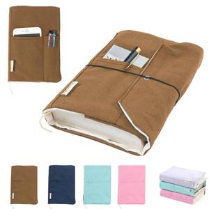 lot 10895 image: Canvas Book Covers, Washable Book Protector, Book Cover for Paperback Novels, Adjustable Book Cover for Hardcover with Pockets for Pen, Soft Cover Books, Book Lovers Gifts